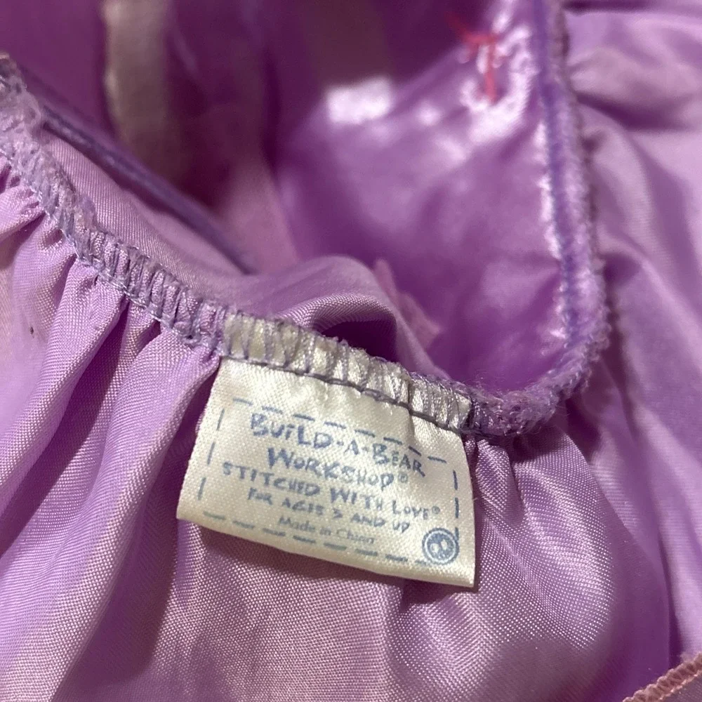 Build a Bear Orchid Dressy Dress Mesh Sparkle Purple Party Pink Trim Bead